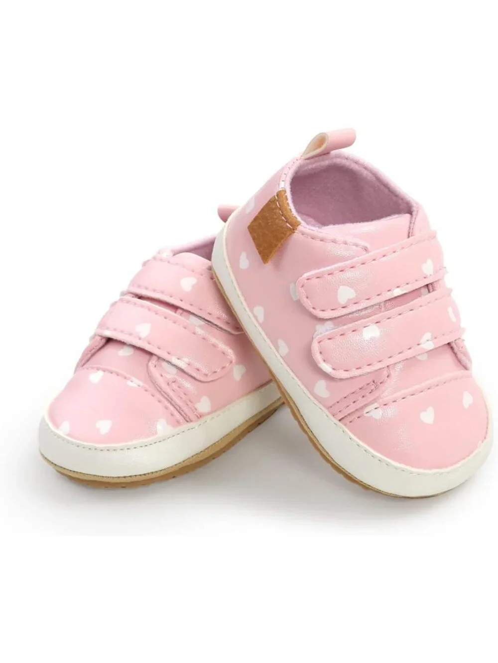 Non-Slip High-Top Infant Sneakers | PU Leather Toddler Walking Shoes & Crib